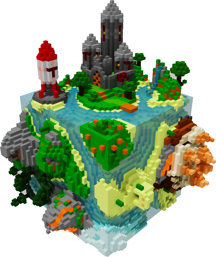 land castle voxel