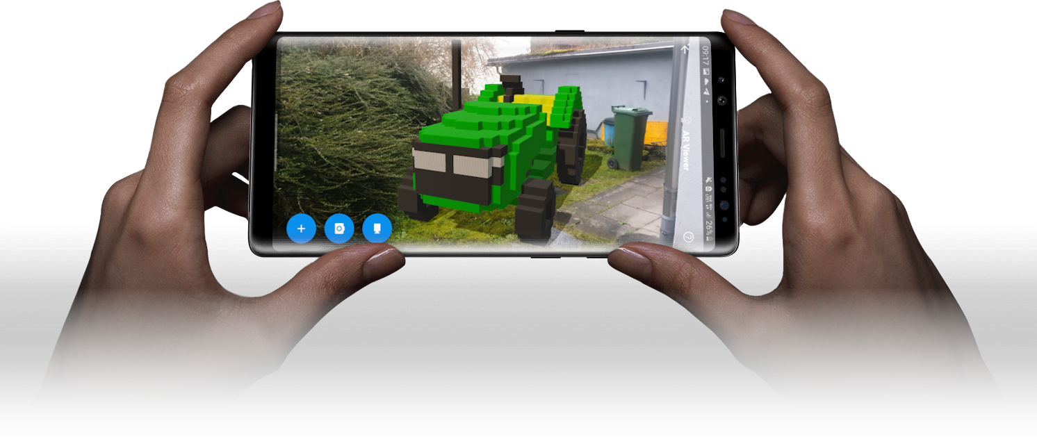 Tractor voxel in AR view